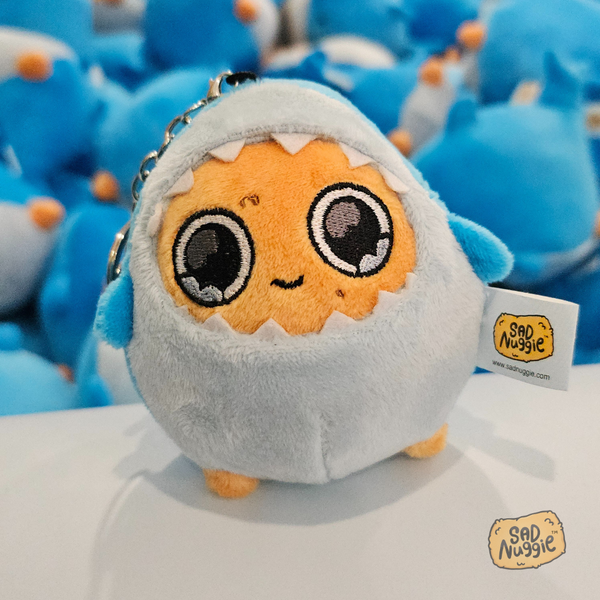 Shark Mini Sad Nuggie Keychain