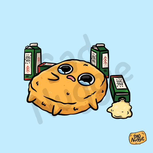 Egg "Nug" Sad Nuggie Sticker