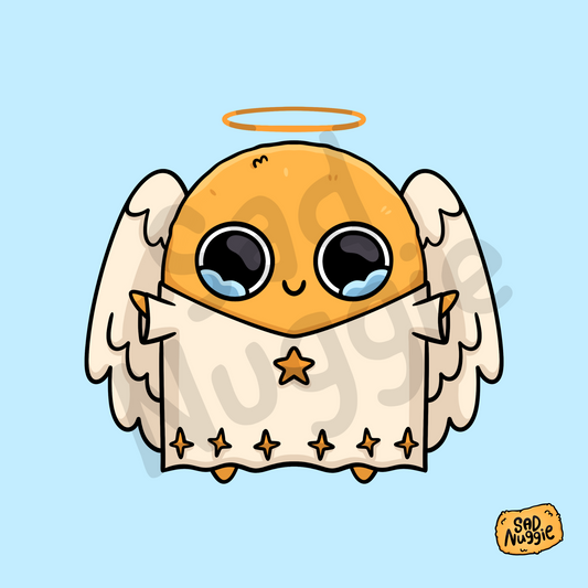 Ange triste Nuggie Sticker