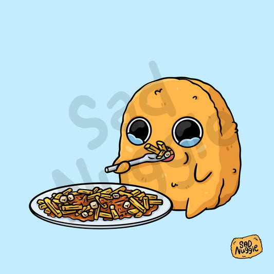 Triste Nuggie Poutine Sticker