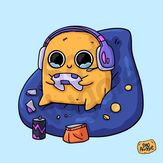 Gamer Sad Nuggie Aufkleber