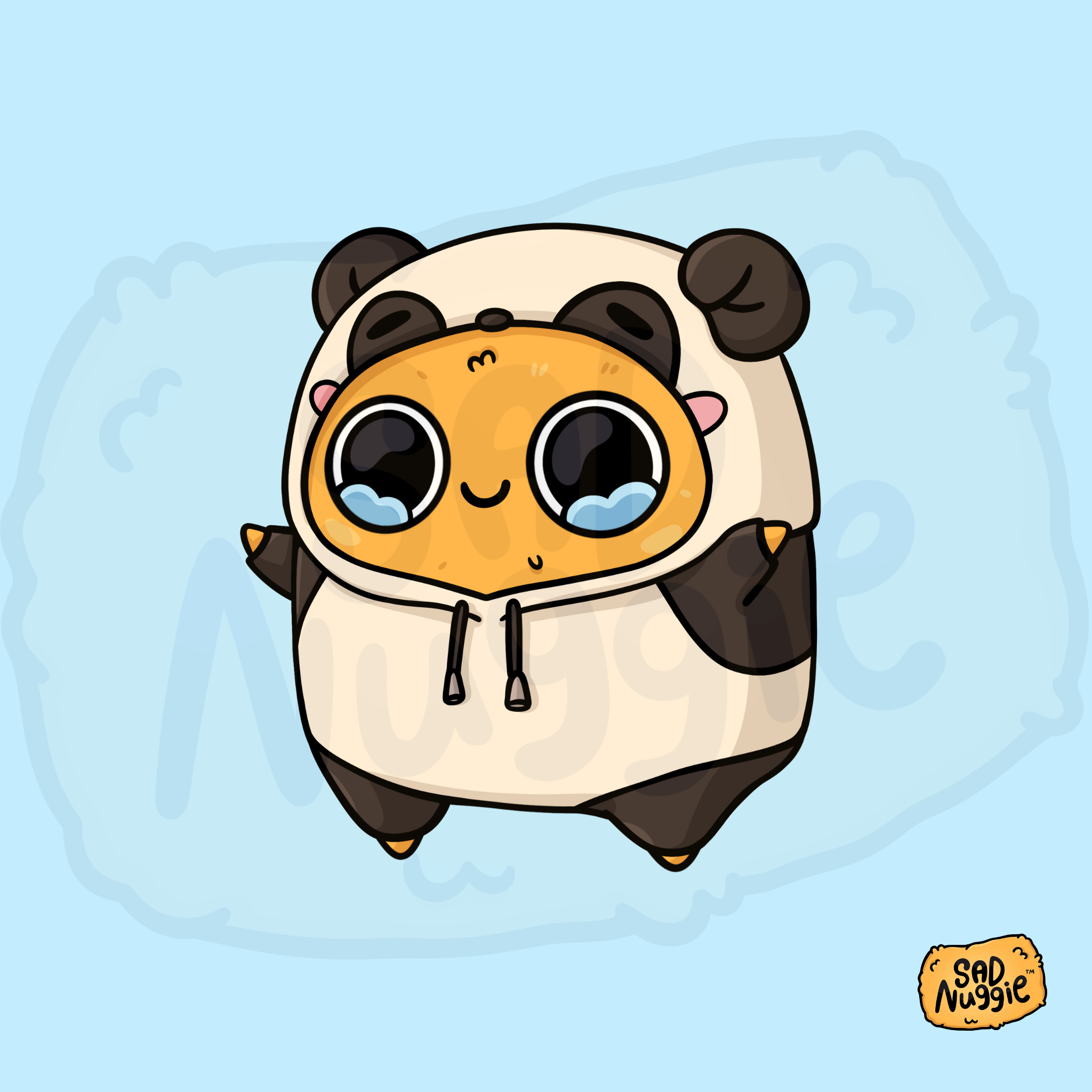 Sad Panda Sticker Sad Nuggie Panda Sticker