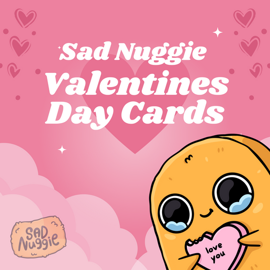 Traurige Nuggie-Valentinskarten (Druckdatei)