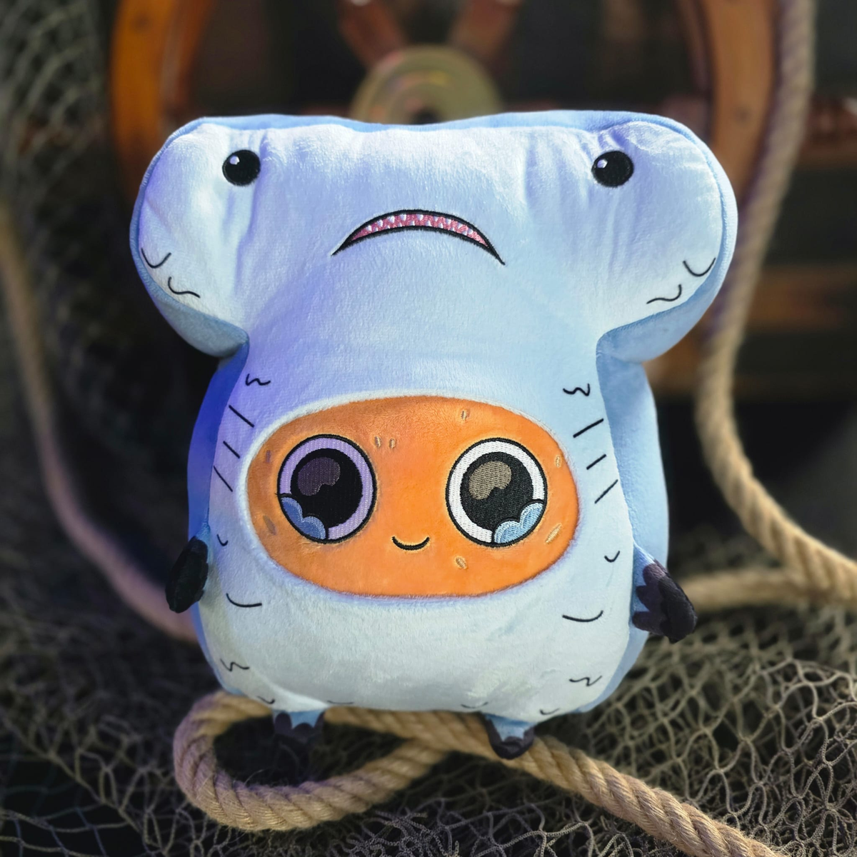Hammerhead Shark Sad Nuggie Plush