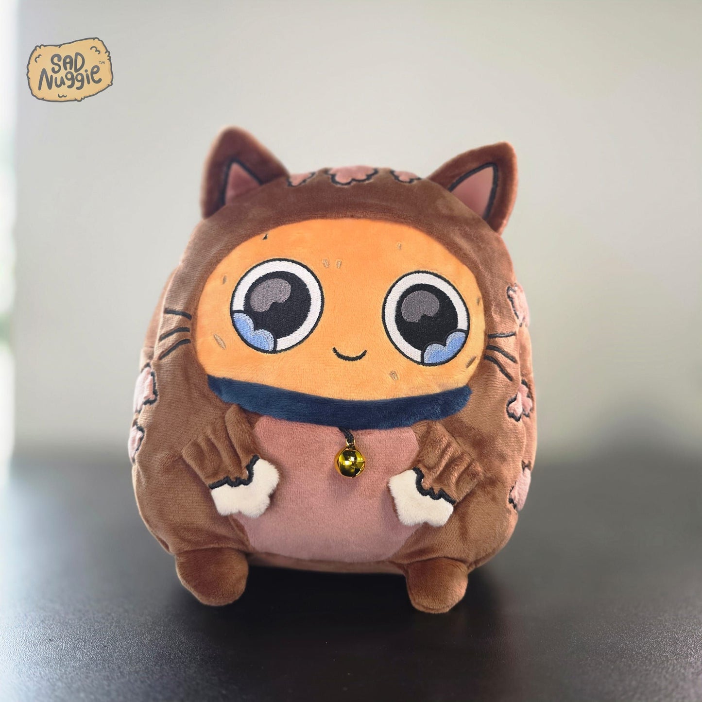 Brown Cat Sad Nuggie Plush