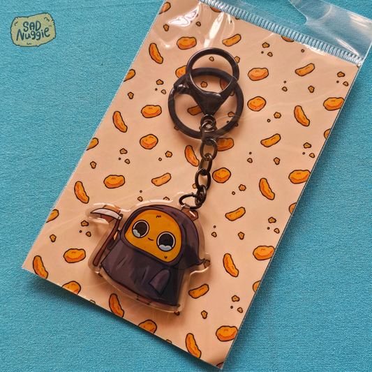 Sad Nuggie Grim Reaper Epoxy Keychain