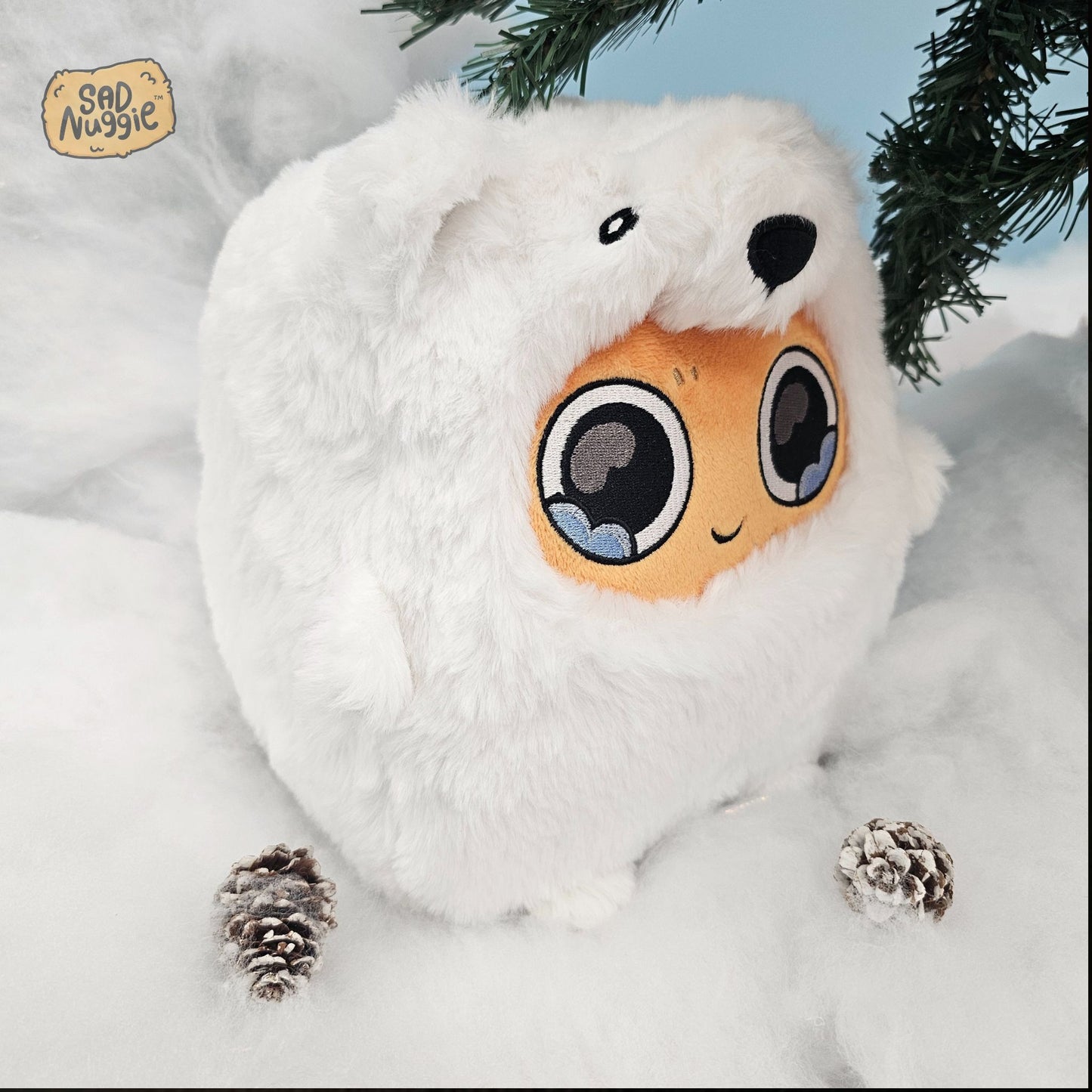 Polar Bear Sad Nuggie Plush