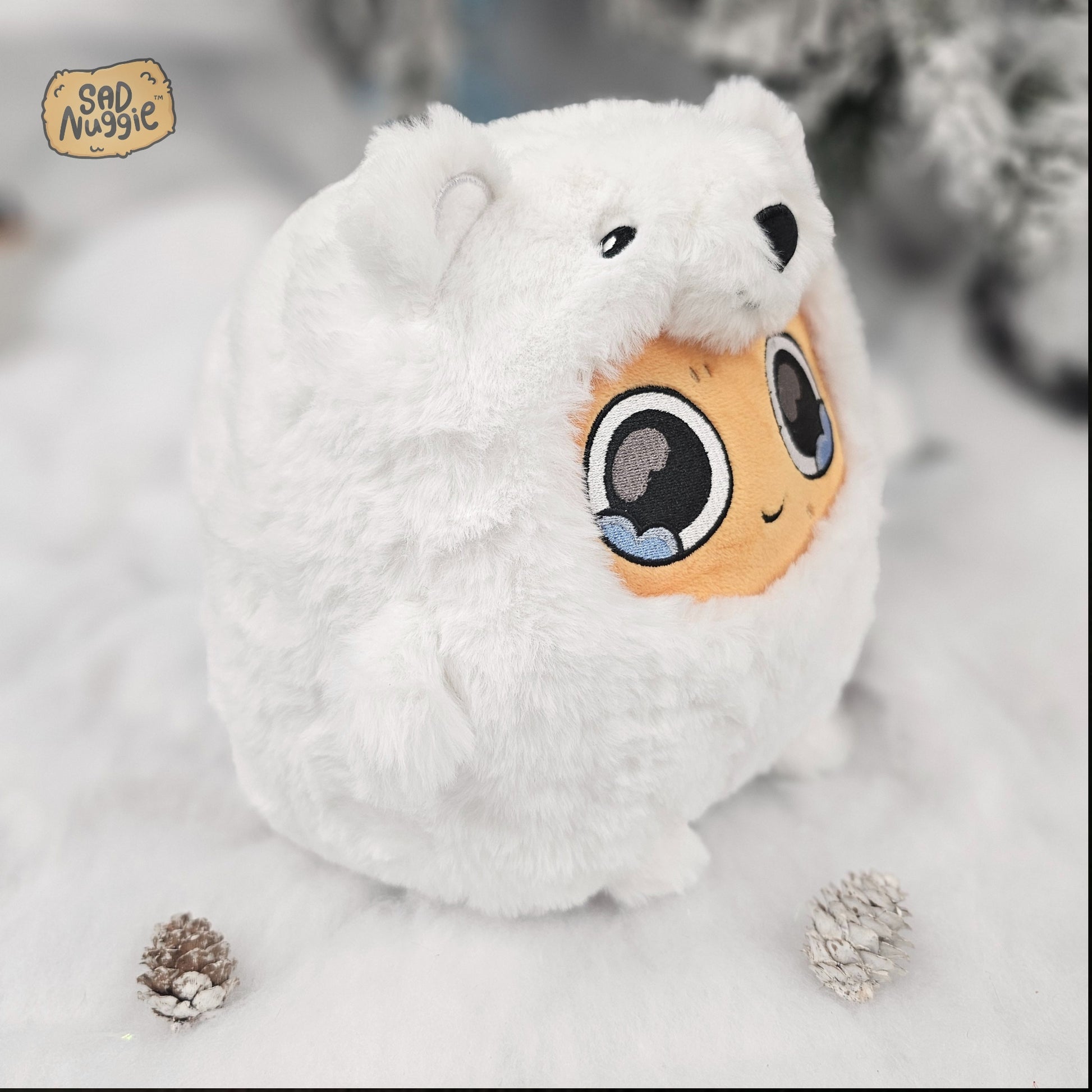 Polar Bear Sad Nuggie Plush