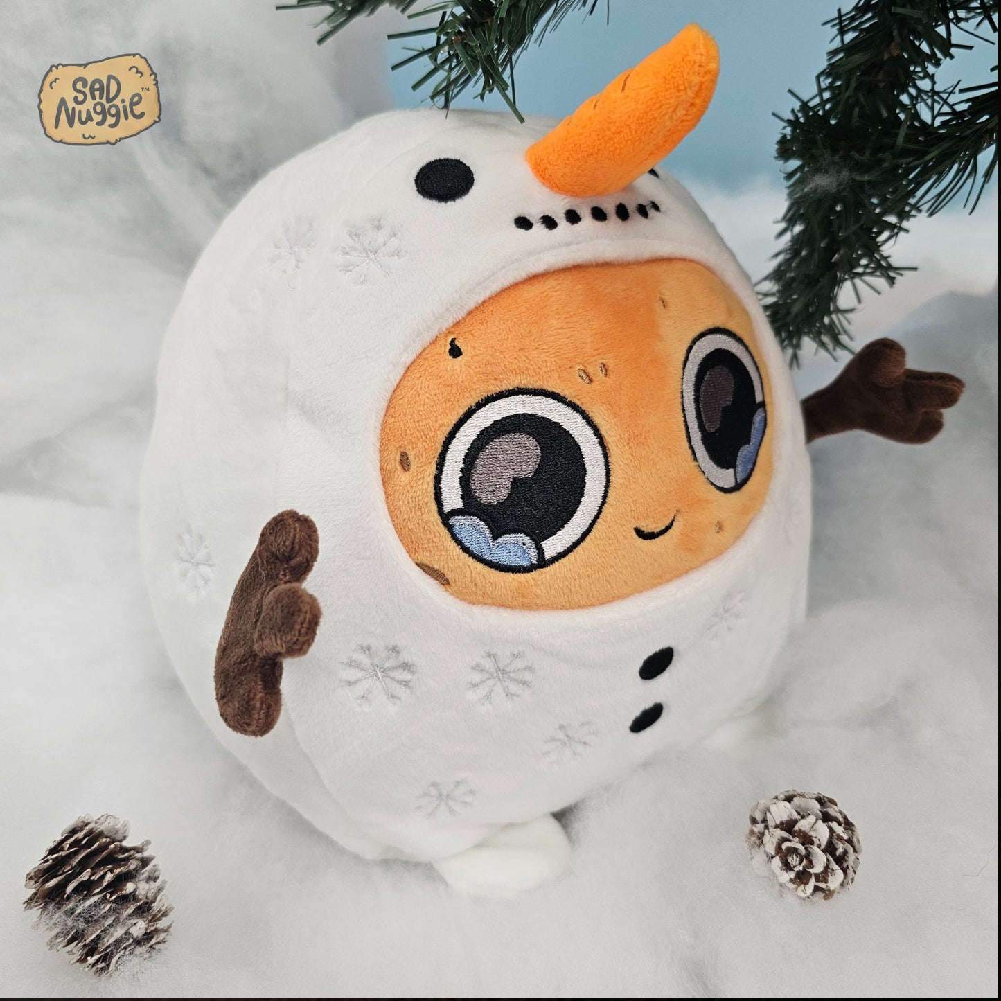 Snowman Sad Nuggie Plush