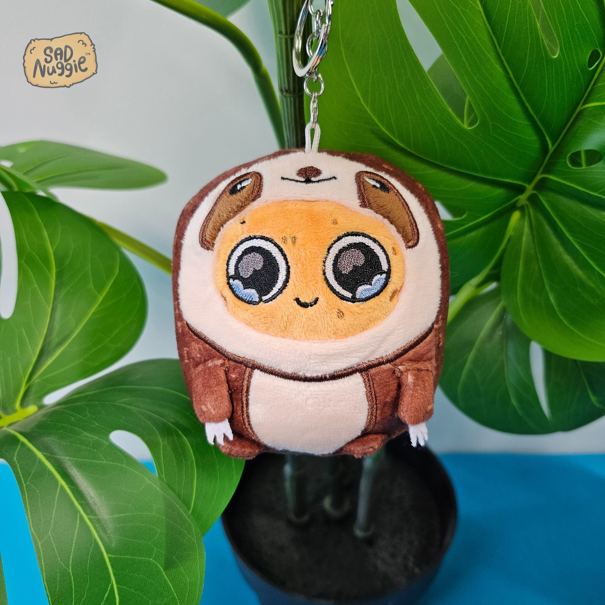 Numpty Keychain Sloth Mini Sad Nuggie Keychain Plush