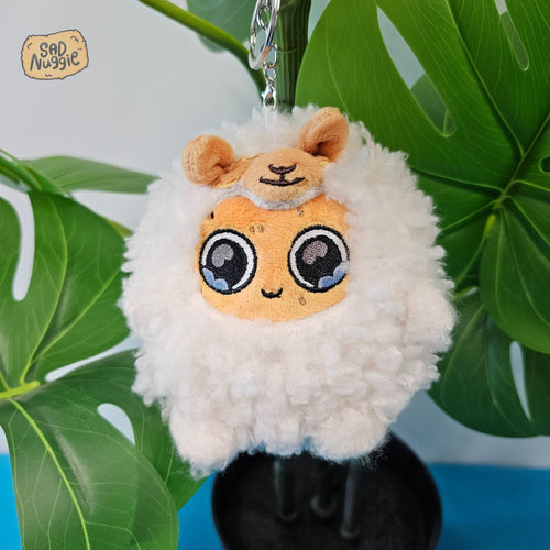 Llama Mini Sad Nuggie Keychain Plush