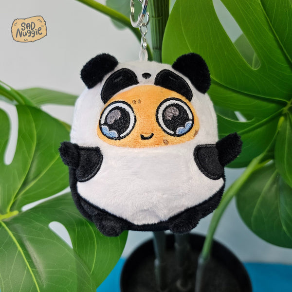 Panda Mini Sad Nuggie Keychain
