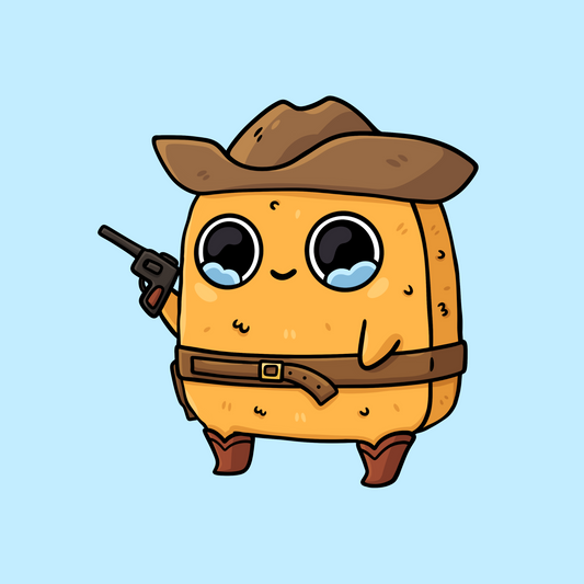 Cowboy Sad Nuggie Aufkleber