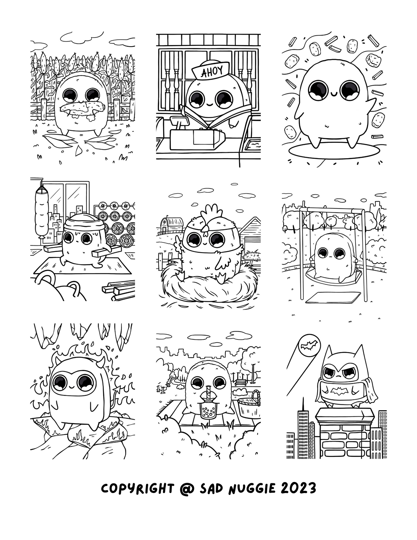 Sad Nuggie Coloring Book: Volume 1