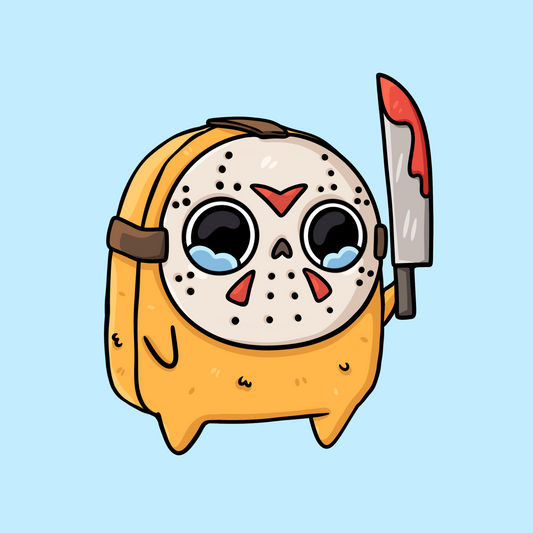 Jason Vorhees Sad Nuggie Sticker
