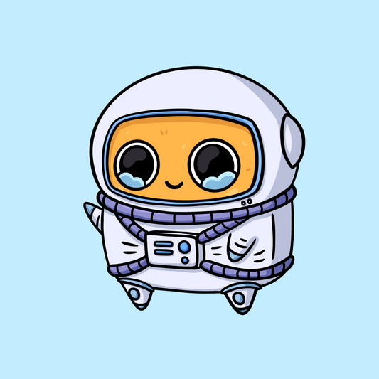 Astronaut Sad Nuggie Aufkleber