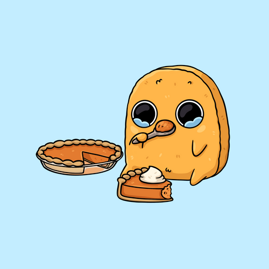 Pumpkin Pie Sad Nuggie Sticker