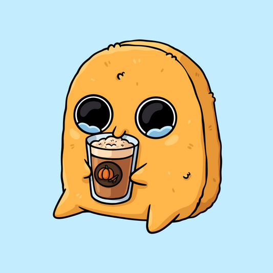 Pumpkin Spice Latte Sad Nuggie Aufkleber