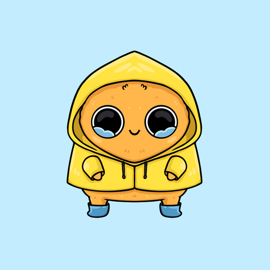 Raincoat Sad Nuggie Sticker