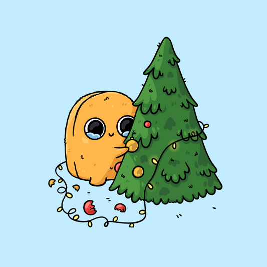 Decorating Tree Sad Nuggie Sticker