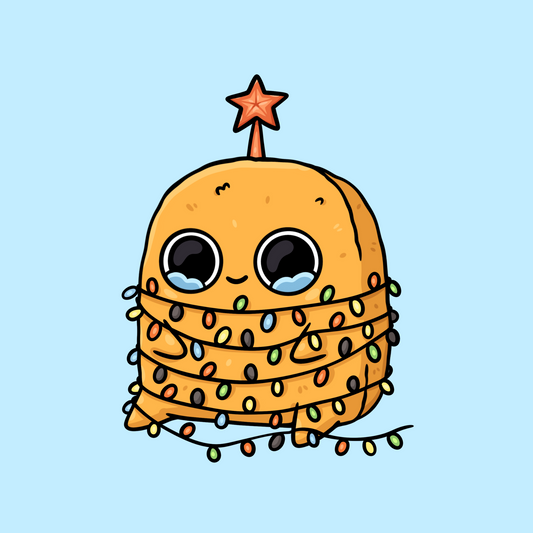 Festive Sad Nuggie Sticker