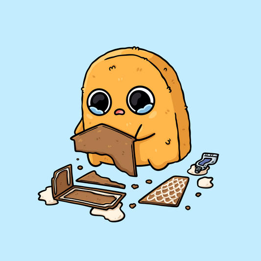 Gingerbread House Sad Nuggie Sticker