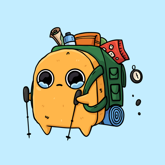 Hiking Sad Nuggie Sticker