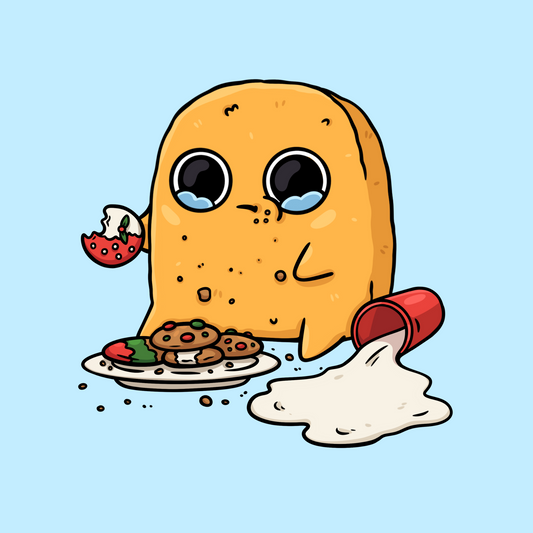 Milk & Cookies Sad Nuggie Sticker