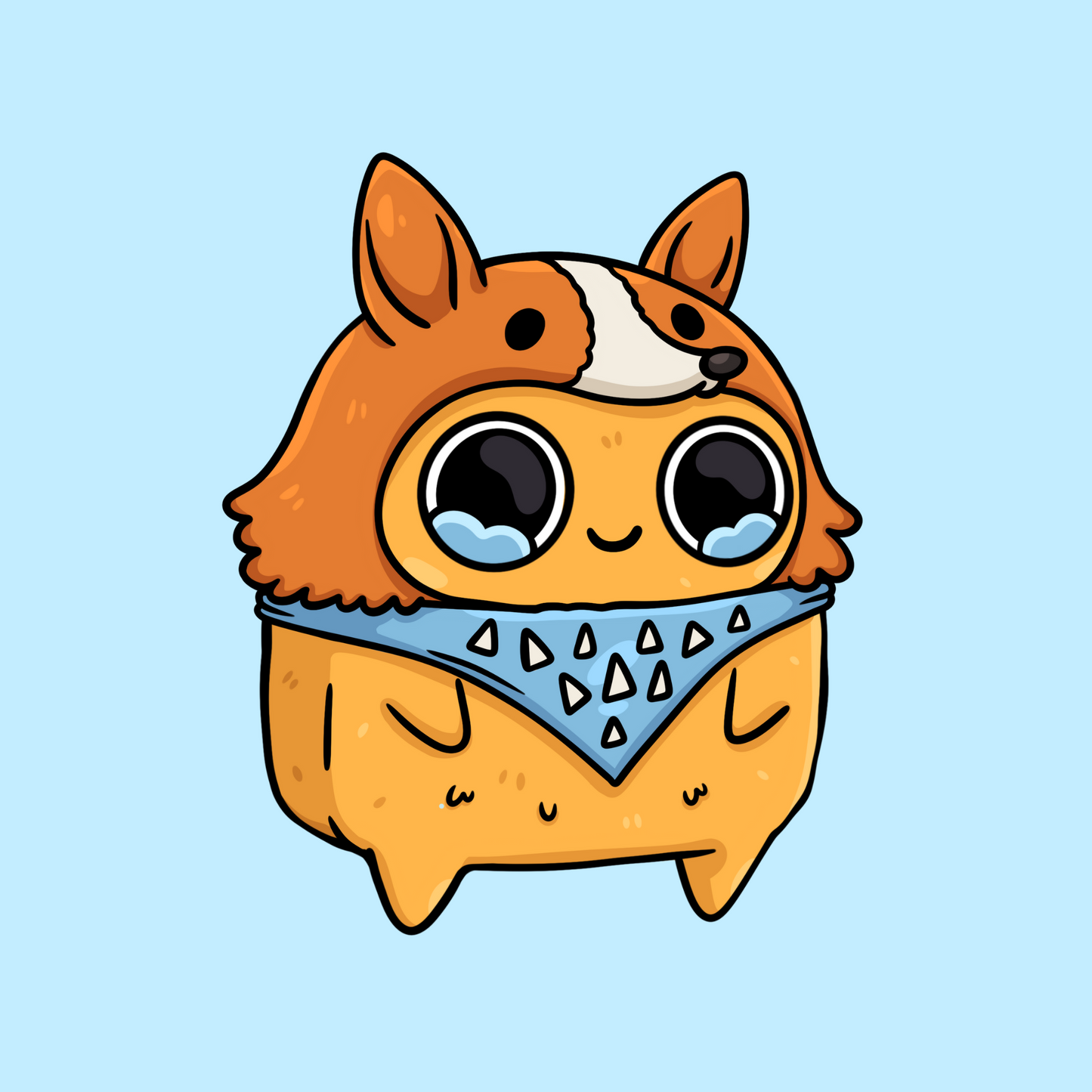 Sad Nuggie & Miss Bentley the Corgi Sticker