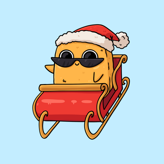 Sleigh the Day Sad Nuggie Sticker