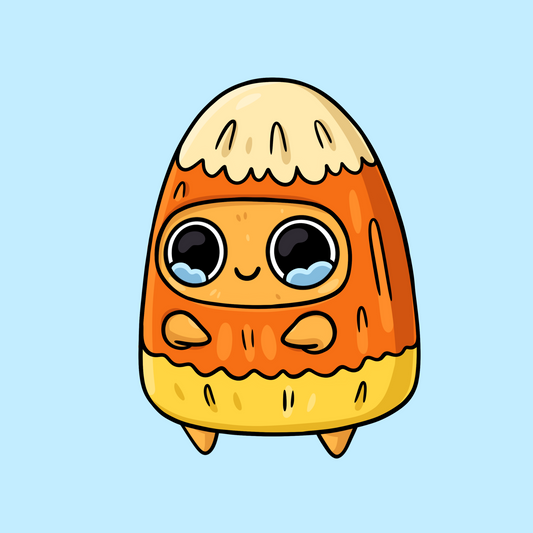 Candy Corn Sad Nuggie Sticker