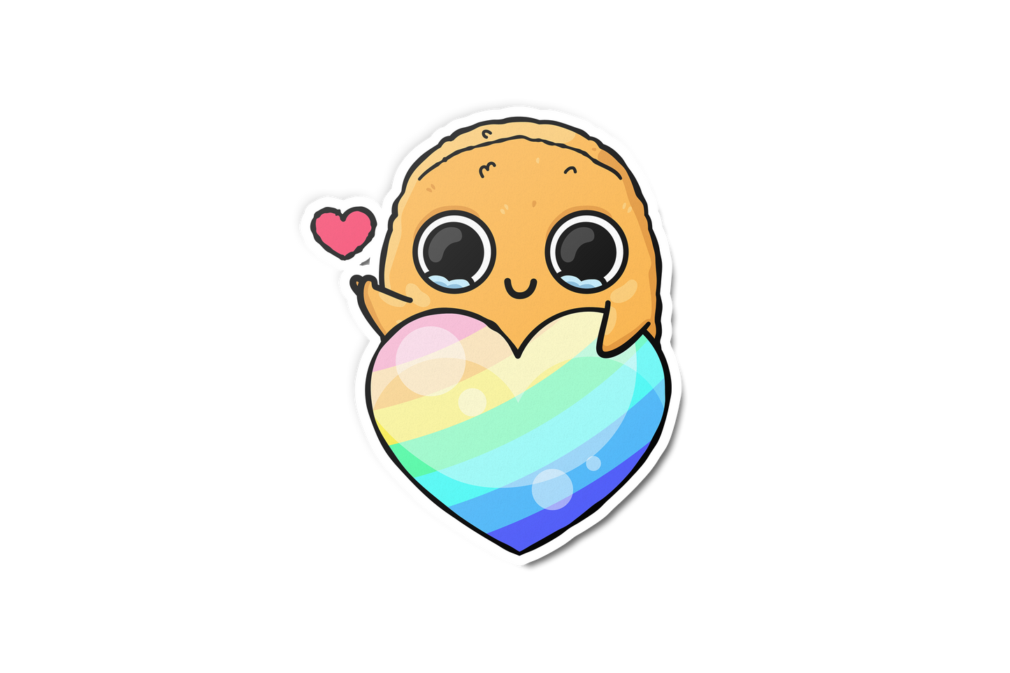 LGBTQ Heart Sad Nuggie Sticker