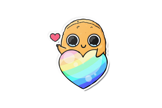 LGBTQ Heart Sad Nuggie Sticker