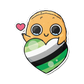 LGBTQ Heart Sad Nuggie Sticker