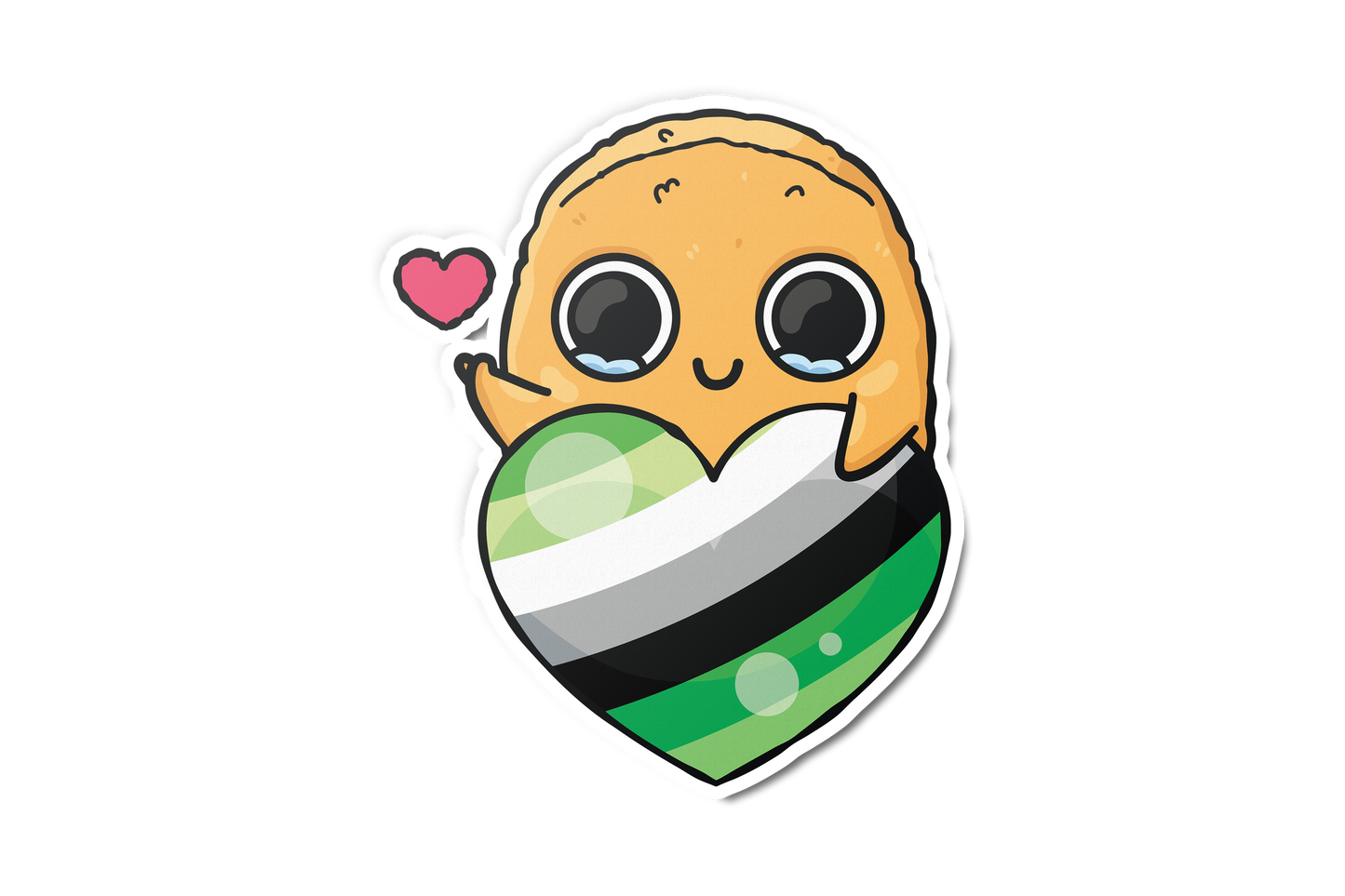 LGBTQ Heart Sad Nuggie Sticker