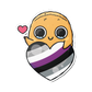 LGBTQ Heart Sad Nuggie Sticker