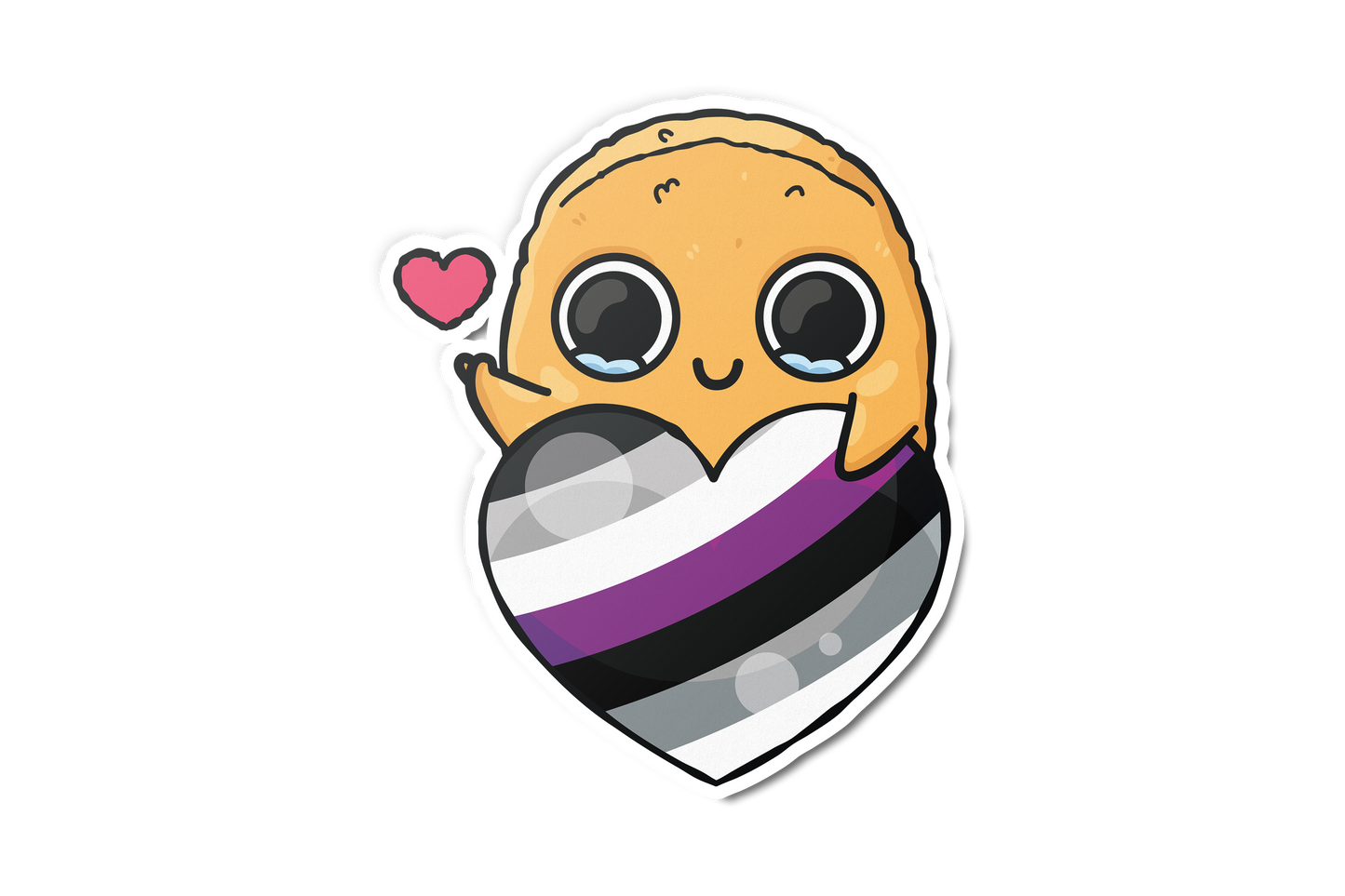 LGBTQ Heart Sad Nuggie Sticker