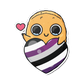 LGBTQ Heart Sad Nuggie Sticker