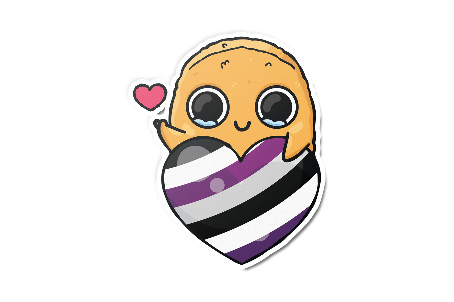 LGBTQ Heart Sad Nuggie Sticker