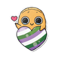 LGBTQ Heart Sad Nuggie Sticker