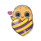 LGBTQ Heart Sad Nuggie Sticker