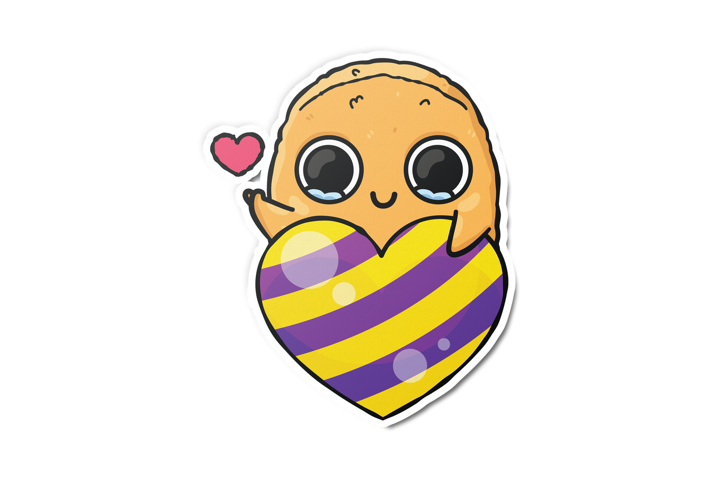 LGBTQ Heart Sad Nuggie Sticker