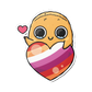 LGBTQ Heart Sad Nuggie Sticker