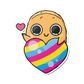 LGBTQ Heart Sad Nuggie Sticker