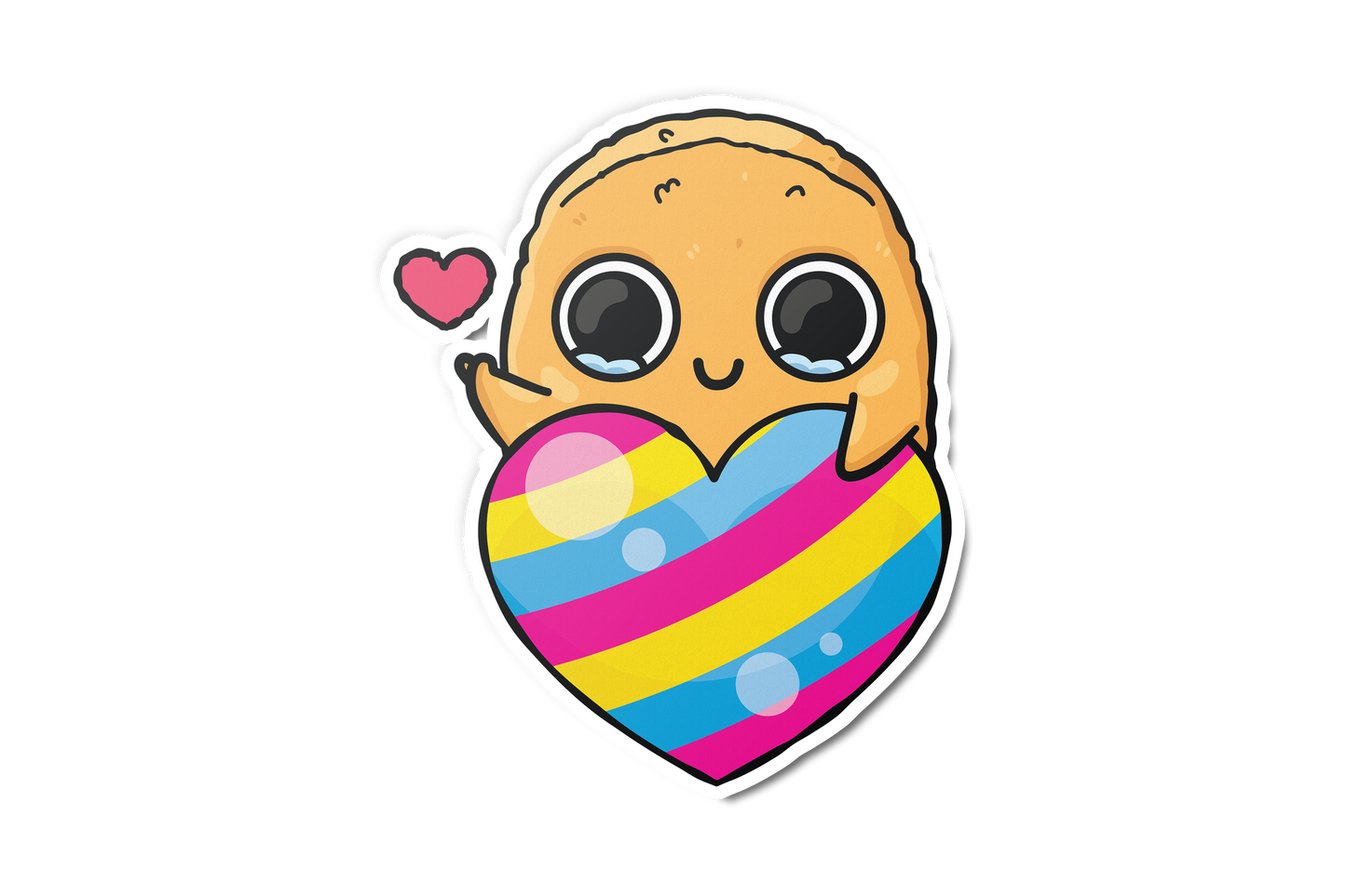 LGBTQ Heart Sad Nuggie Sticker
