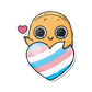LGBTQ Heart Sad Nuggie Sticker