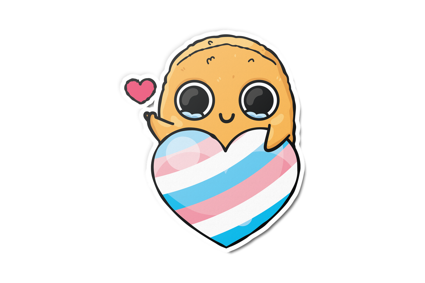 LGBTQ Heart Sad Nuggie Sticker